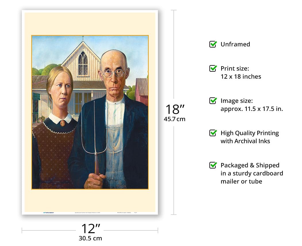 Amazon.com: American Gothic - From an Original Color Painting by