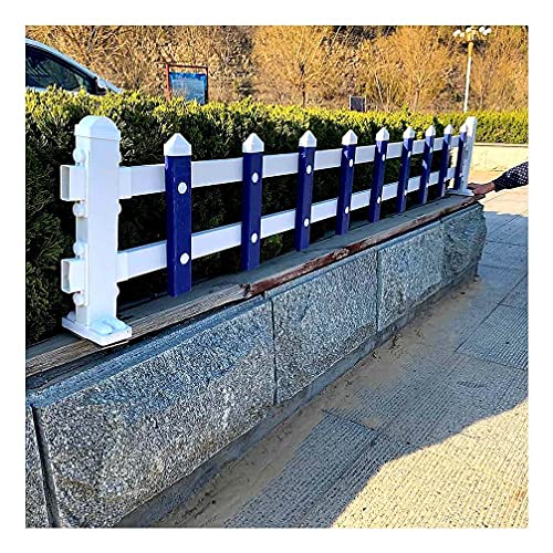 MERAXI Recinzione del Giardino del Patio PVC, Schermata per Esterni Bordatura paesaggistica Prato Steccato Recinzione Bordo Decorativo Ornamentale per Pannelli del Percorso Aiuola,Blue,200x60cm