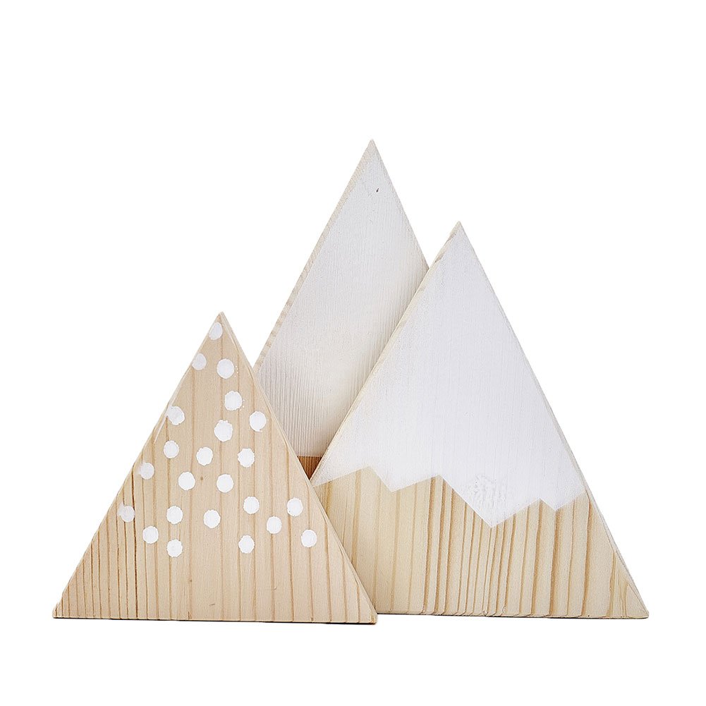 Originaltree Baby Toy 3Pcs/Set Nordic Mountain Style Triangle Shaped Kids Bedroom Decoration Ornaments White