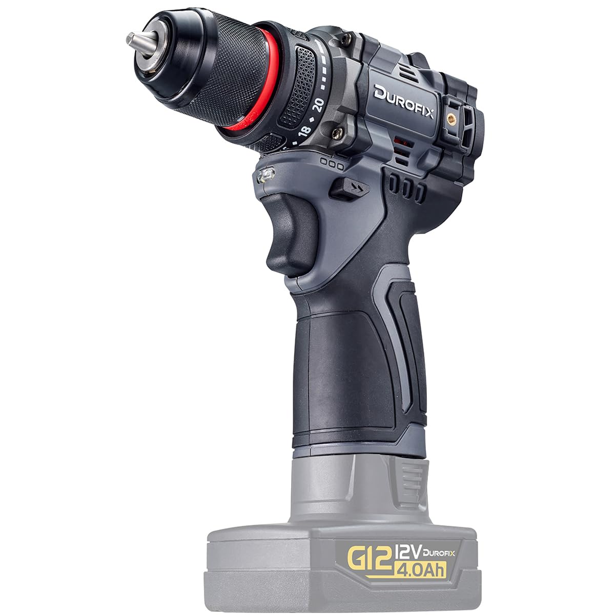 Durofix RK12136T G12 Series 12V 3/8" Compact Hammer Drill Driver, Variable Speed Electric Screwdriver 1,800 RPM - Bare Tool Only