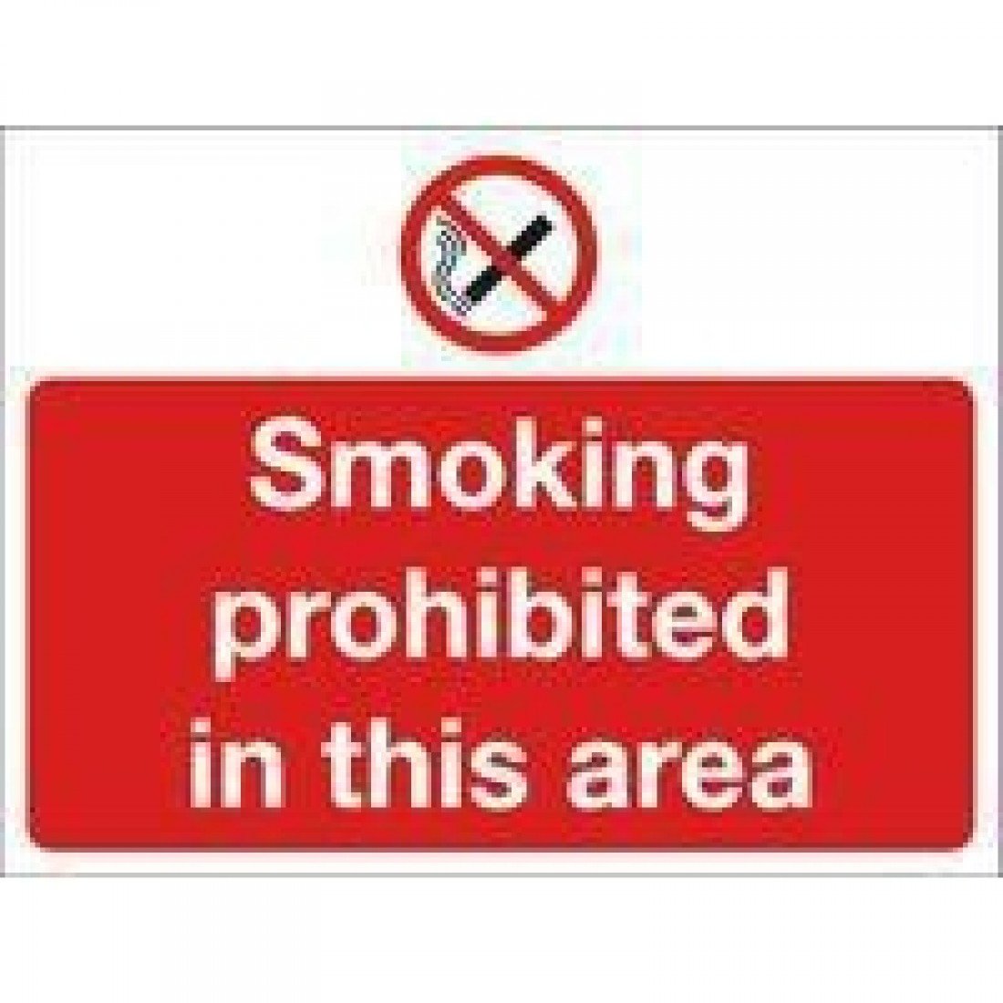 Soundlab Signslab P35Z/r Safety Sign "smoking Prohibited In This Area"Pvc450 mm X 600 mm from B&Q