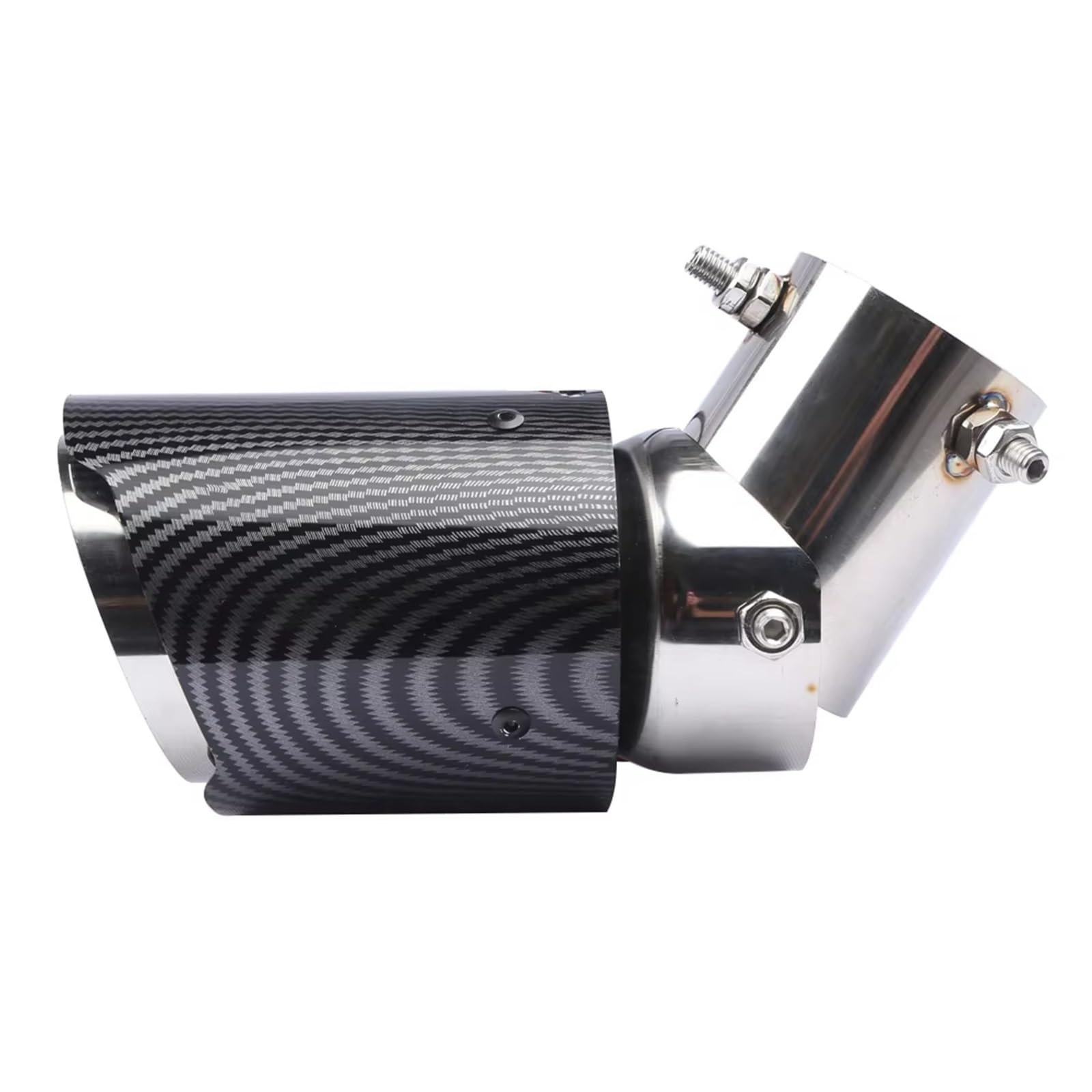 Ricambio Scarico Punta Angolo Regolabile Acciaio Inossidabile Carbonio Calotta ABS 63mm ID 89mm OD Universale Per Auto SUV Camion Bolt-On Auto Tubazioni
