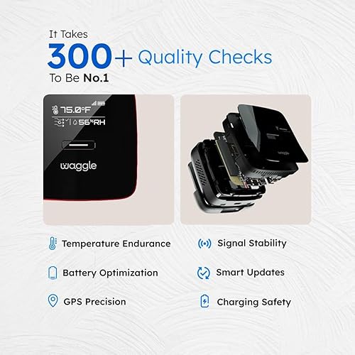 Miniatura 7 de Waggle Monitor de temperatura para mascotas 4G para vehículos recreativos, automóviles y hogares, alertas en tiempo real para temperatura, humedad,