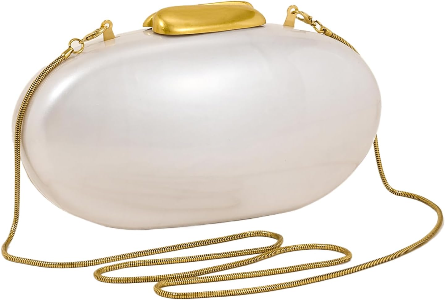 Pearl Acrylic Shell Clutch Purse for Women,Fits iPhone & Cards - Beach Wedding, Bridesmaid Gift, Summer Party Clutch