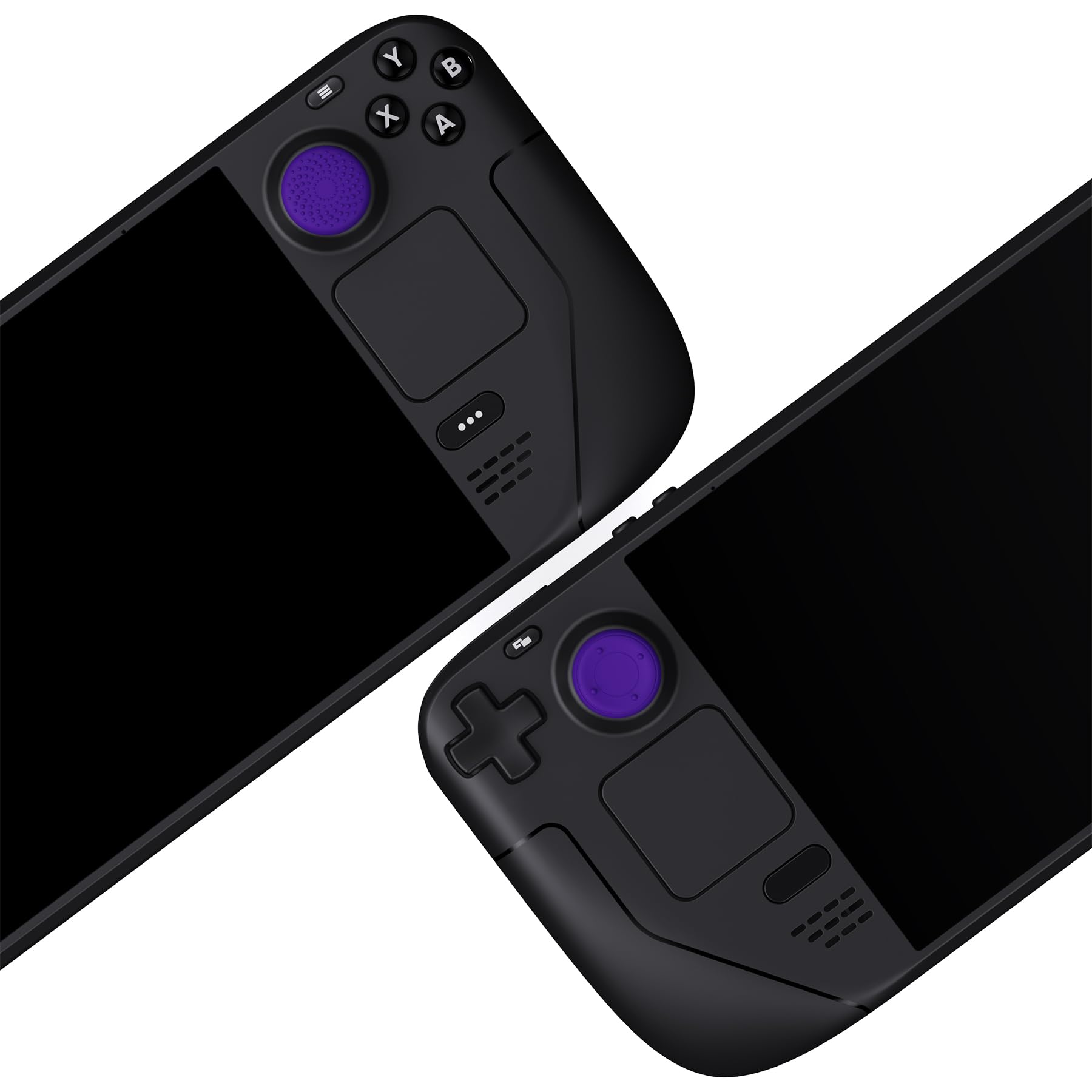 playvital Thumb Grip Caps for Steam Deck LCD, for PS Portal Remote Player Silicone Thumbsticks Grips Joystick Caps for Steam Deck OLED - Raised Dots & Studded Design Purple — view 8