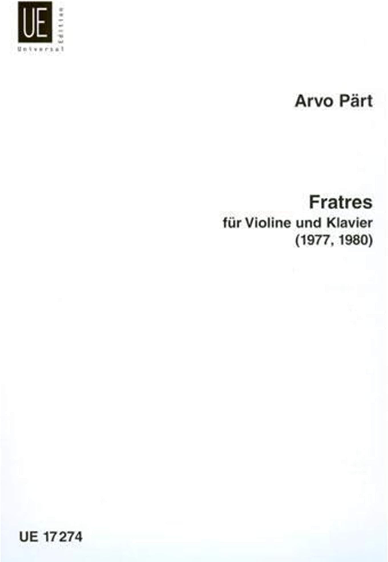 Pärt: Fratres (for violin & piano)