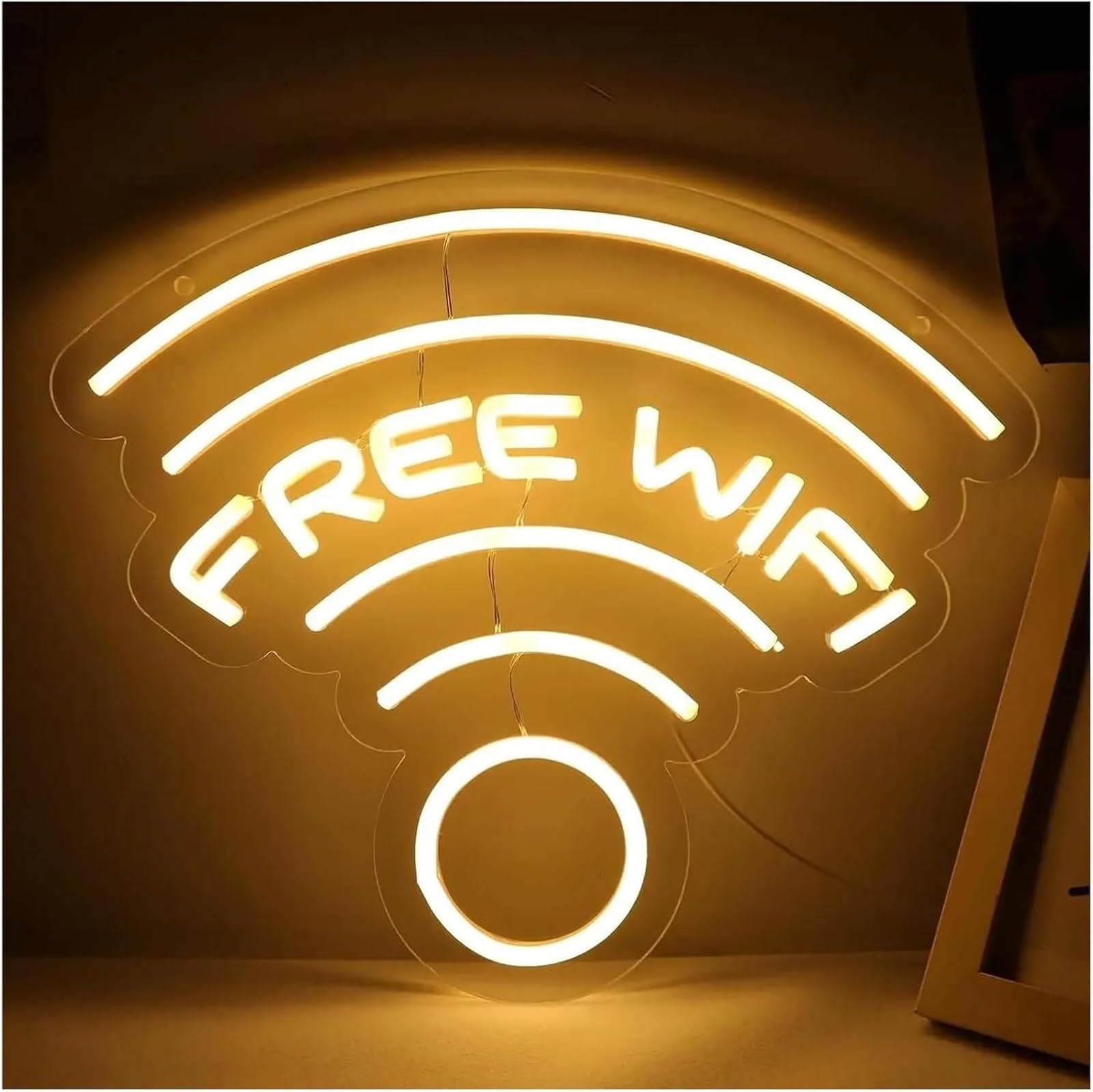 lampe au néon Enseigne lumineuse LED « Wi-Fi gratuit » pour magasin, café, bureau, restaurant