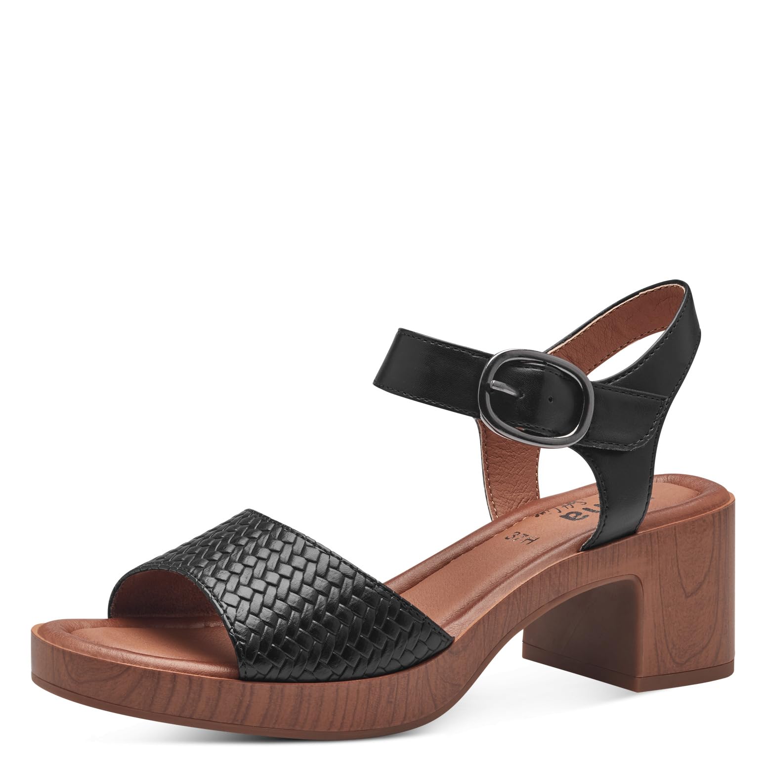 Jana Damen Sandalen mit Absatz mit Klettverschluss Vegan