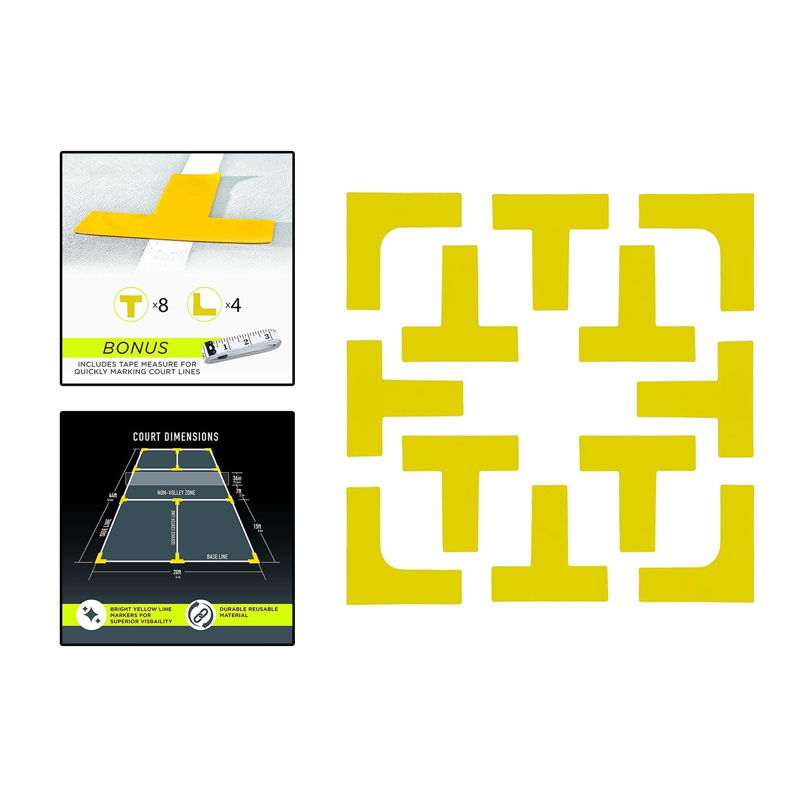 Marcadores de Cancha de Pickleball Accesorios Auxiliares Silicona Portátiles Crear