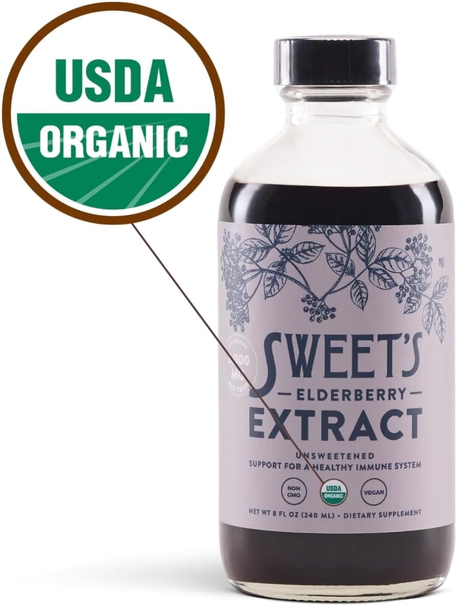 Organic Elderberry Extract | Unsweetened Elderberry Immune Support | Vegan | Keto and Diabetic Friendly | 8 fl oz Bottle | Alcohol-Free | Certified USDA Organic - Image 6