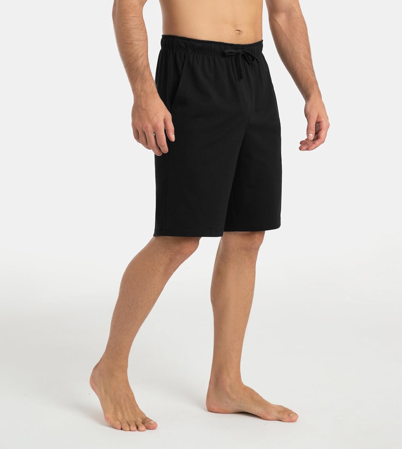 LAPASA Men's Pajama Shorts (2 Pack) Super Soft Knit Sleepwear Lounge Pants PJ with Drawstring and Pockets Lightweight M93 - Image 4