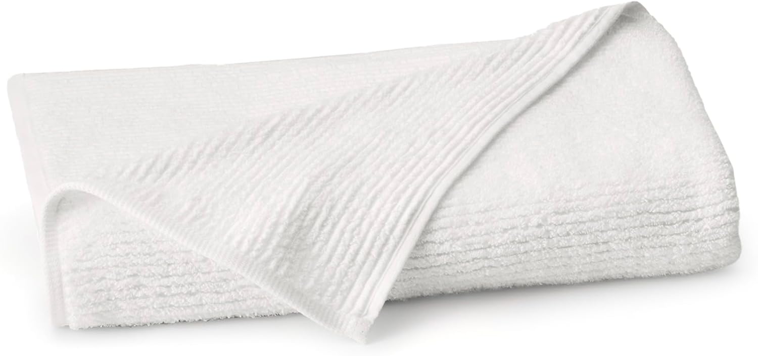 BOLL & BRANCH Turkish Ribbed Bath Sheet - White - 100% Organic Turkish Cotton - Oversized Soft Absorbent Quick Dry Luxury Spa Bath Sheet with Textured Rib Weave - Premium Comfort