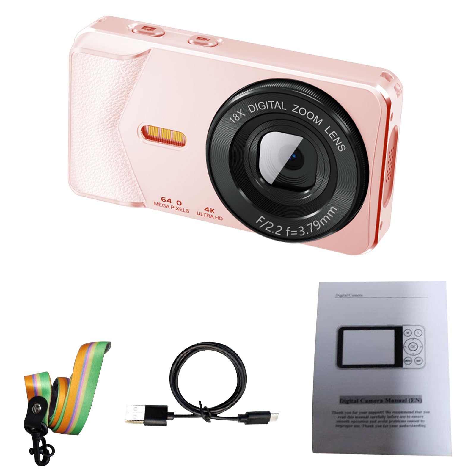 Buy Oreilet 4K Digital Camera, 64MP Anti Shake Autofocus Point and