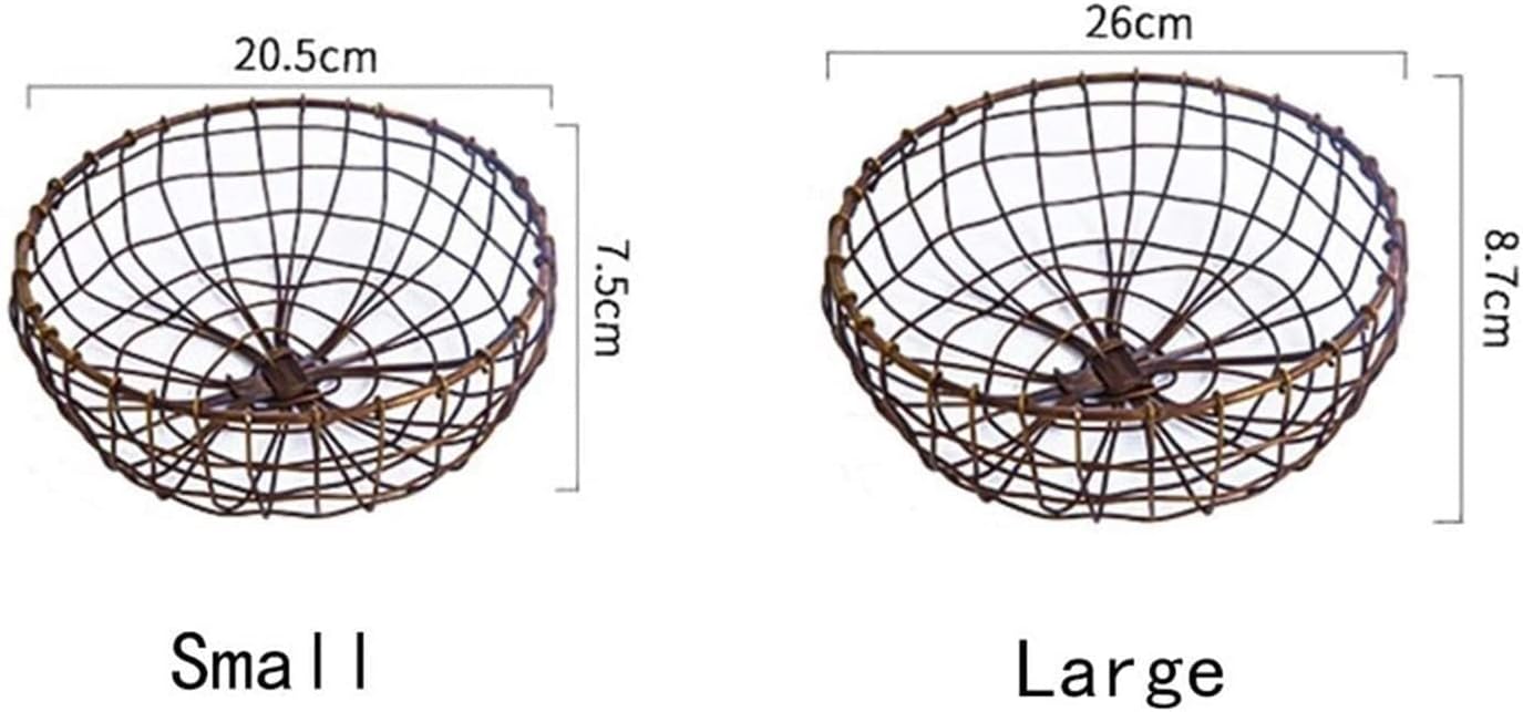 Fruit Basket Bowl Fruit Bowl Vintage Fruit Basket Wrought Iron Fruit Bowl, Fashion Decoration Fruit Snack Storage Basket for Home Wedding Housewarming Fruit Organizer Fruit Dish Ra