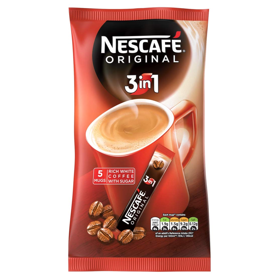 Buy NESCAFÉ Original 3in1 Coffee, 5 Sachets, (Pack of 11, Total 55