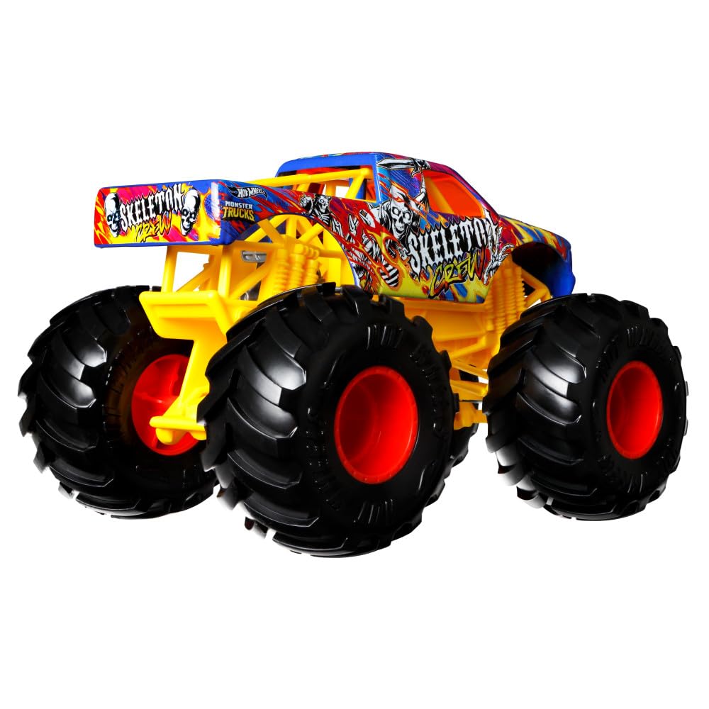 Hot Wheels Big Monster Truck Car Scale 1:24 - Assorted Models, Yellow - Image 4