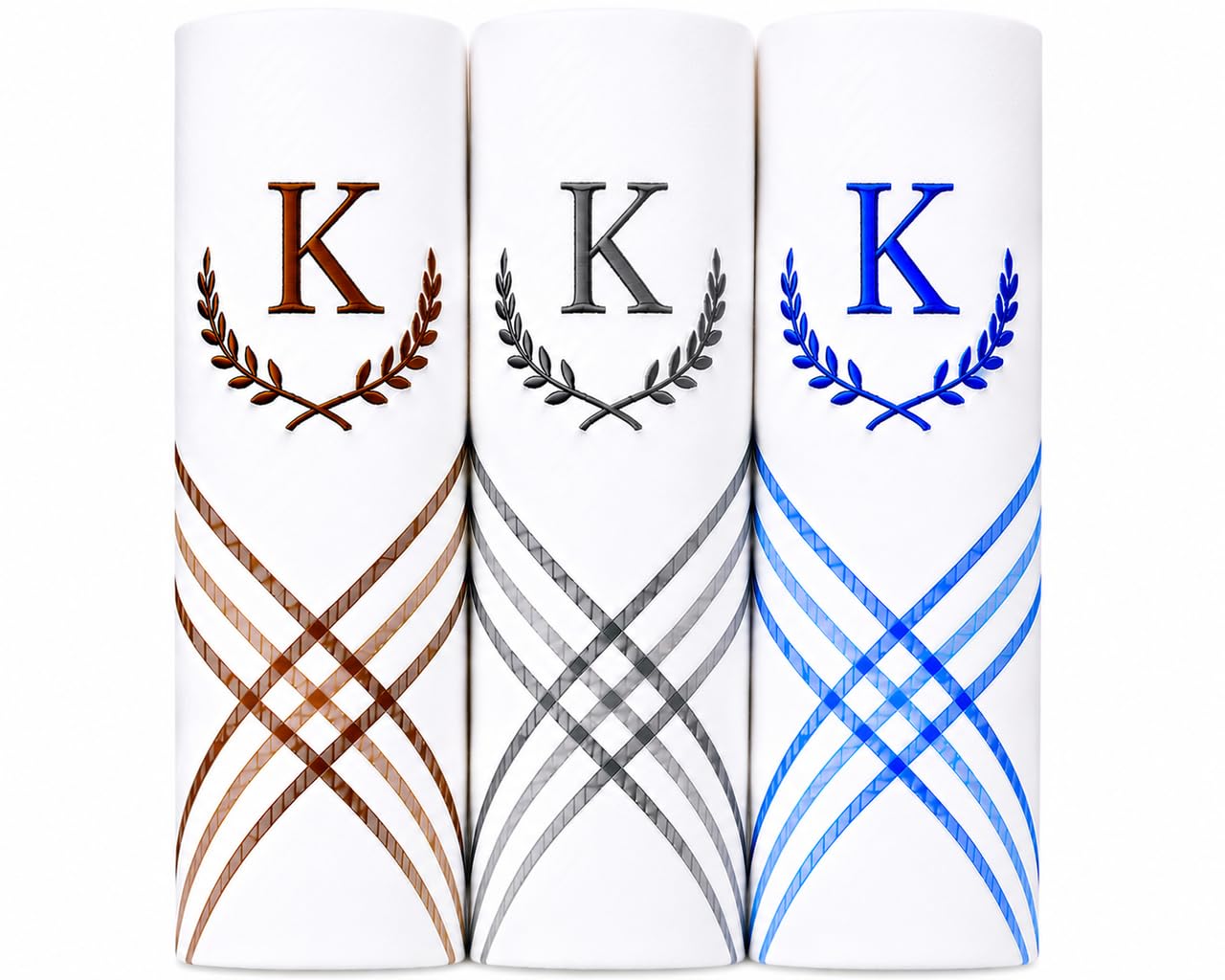 SRG Men's Cotton Handkerchief Set with A to Z Alphabet Initial Design, Soft & Absorbent, Reusable Everyday Pocket Square, Gift Box Pack of 3 Pieces-picture-13