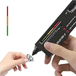 Caneta de teste de diamante profissional, testador de metais preciosos de alta precisão, detector de diamante para iniciantes e especialistas, testador de joias testador de ouro e prata e diamante