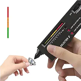 Caneta de teste de diamante profissional, testador de metais preciosos de alta precisão, detector de diamante para iniciantes e especialistas, testador de joias testador de ouro e prata e diamante