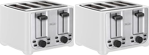 Vista 21 de BELLA Tostadora de 2 rebanadas con apagado automático - Ranuras extra anchas y bandeja de migas extraíble y función de cancelar, descongelar