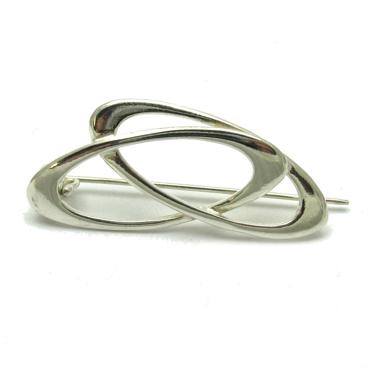 Sterling Silber Brosche Ellipse massiv 925 Empress