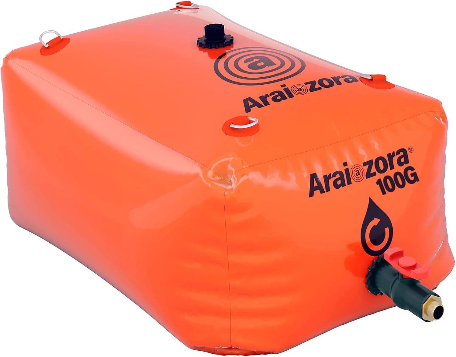 Foldable Water Bladder Tank,100 Gal/380L Portable Large Capacity Soft Water Bag Storage Container