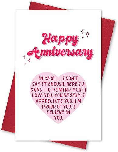 Tarjeta de aniversario tarjeta de aniversario divertida tarjeta romántica de Aday tarjeta de amor dulce tarjeta de amor I Love You en caso de que no