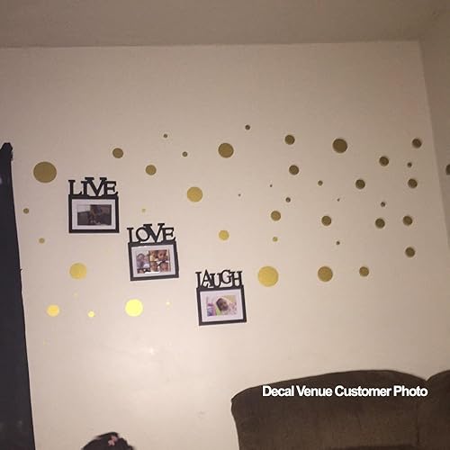 Miniatura 6 de Juego de 251 calcomanías circulares de vinilo para pared, calcomanías de lunares variados, círculos redondos, decoración de baño, habitación de