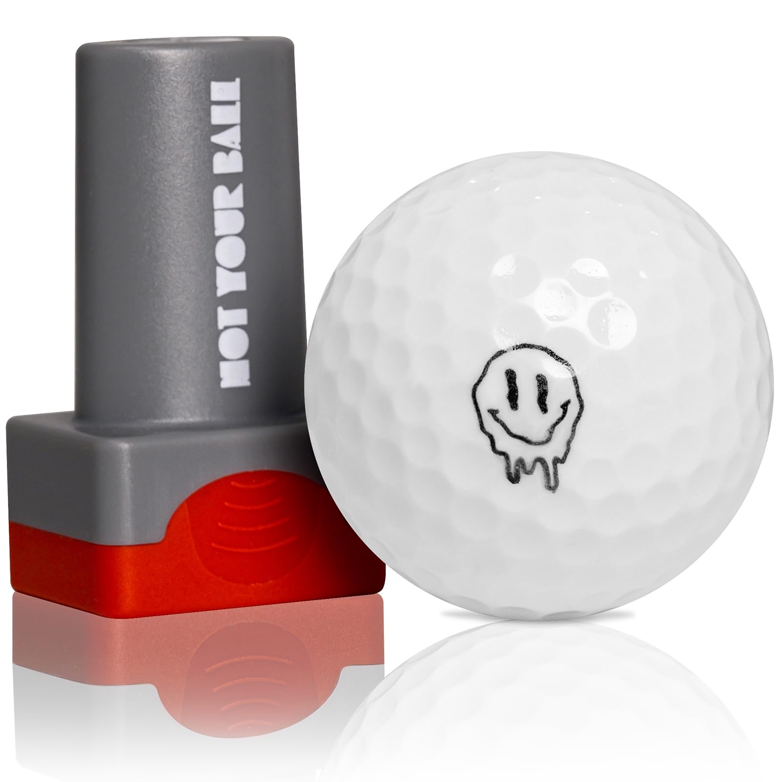 ZEETY Golf Ball Stamp, Golf Ball Stamper, Self-Inking Golf Ball Stamp Marker to Identify Golf Balls, Golf Gift Golf Accessories for Men and Women Golfers (Melting FACE)