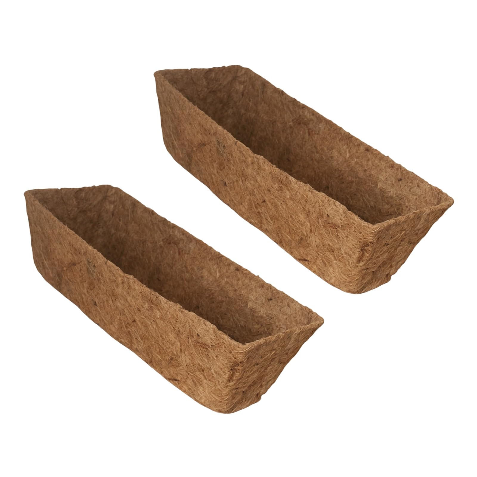 Bbajszx 2Pack Coconuts Husk Planter Basket Liner Durability Fiber Pots Liner Enhances Root Healths with Air Circulation Husk Liners