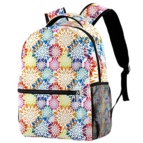 Sac à dos d'école floral coloré parfait pour les cours au lycée et les sorties décontractées