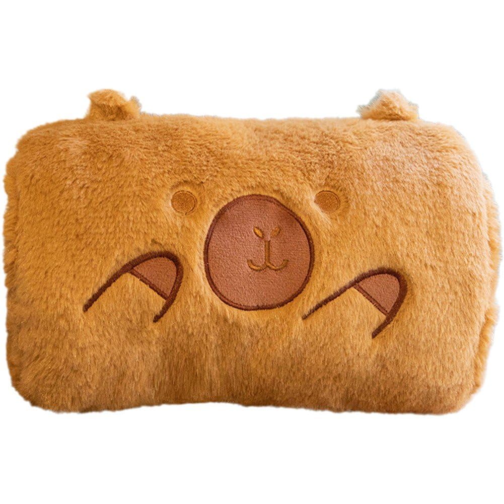 Brxmpn Capybara Hand Warmer Pillow Winter Heat Pad Cartoon Stuffed Dolls for Girls Ladies Children Chill Weather Winter Home Office Use