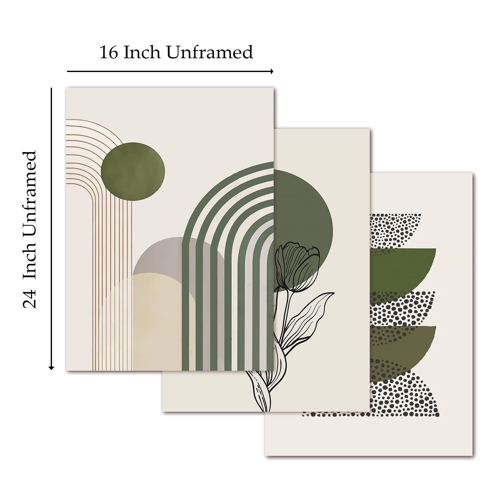 Amazon.com: Green Geometric Painting Mid Century Prints Green