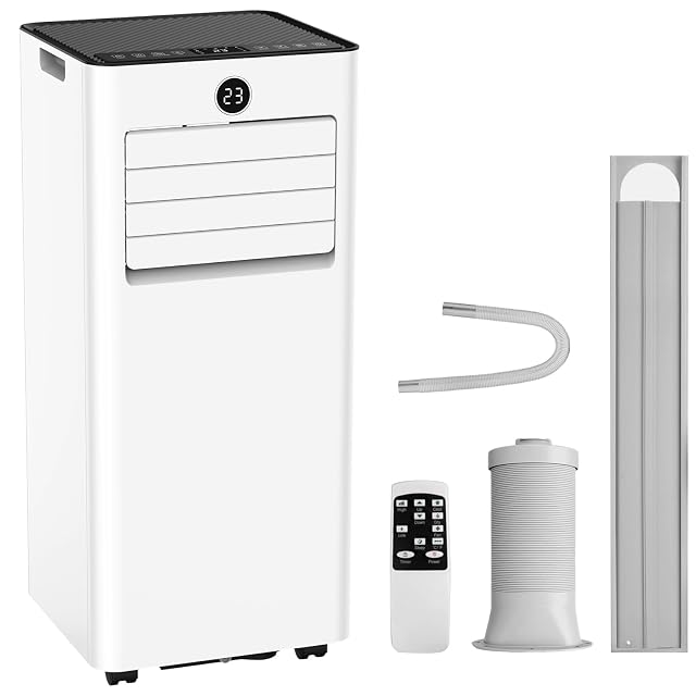 Quiet Portable AC Unit 7000 BTU 3-in-1 Air Conditioner for Bedroom Bright White