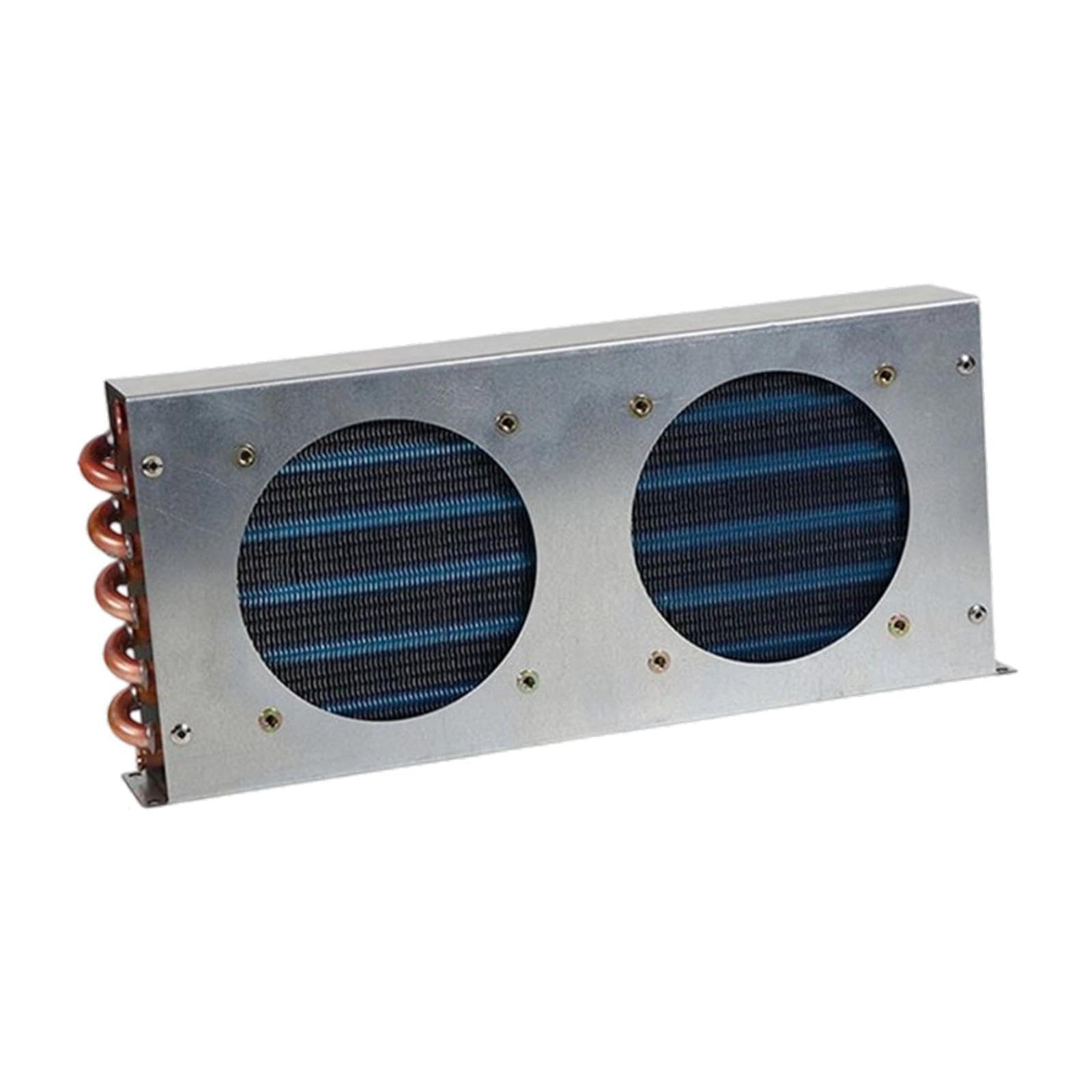 Sharplace Condensador para Refrigerador, Radiador de Refrigeración Por Aire, Intercambiador de de Tubo de Cobre Compacto, Pequeño Y Resistente para Equipo, 380x160x55mm