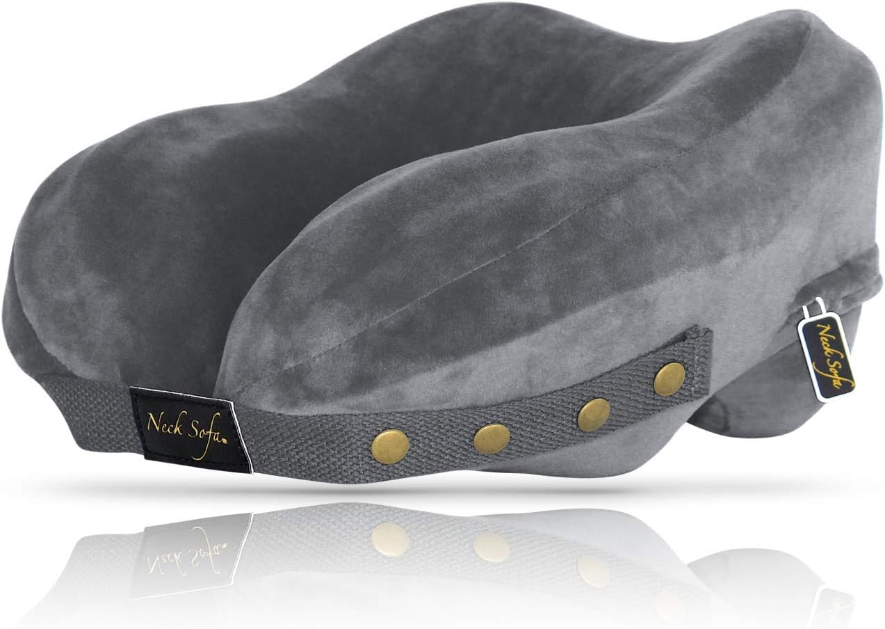 Chiropractic Neck Support Pillow - Cervical Collar - Neck Pain - Lower Back Lumbar Support - Vintage Grey