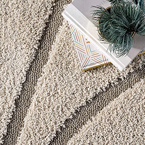 Image of Shaggy Carpet for Home 6X8 FEET Ultra-Soft, Thick, and Stylish Shag Texture Ideal for Living Room, Bedroom, or Office - Easy to Clean and Perfect (Bone Biege,)