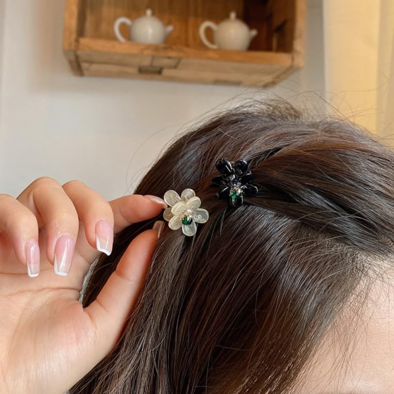 Pearl Flower Hairpin Mini Claw Clips for Girls Small Hair Accessories Wedding Bridal Hair Clips for Thin 16Pcs - Image 8