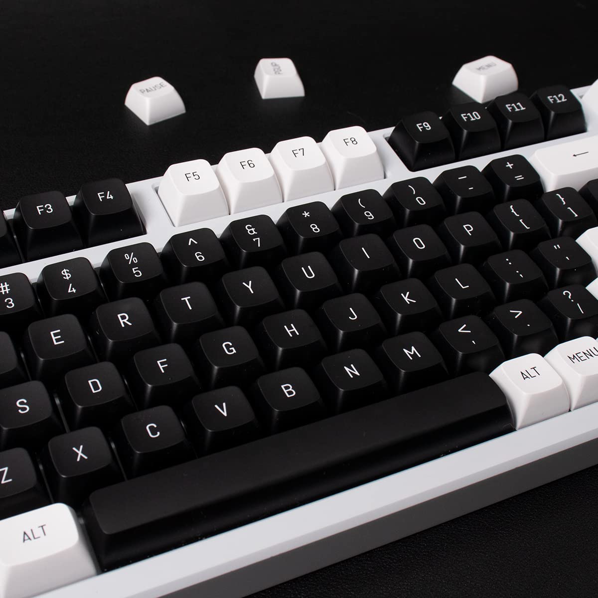 Touches Double Shot 150 Touches Msa Profile Iso-Ansi Disposition Rose Et Noir Pour Clavier De