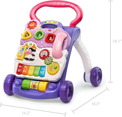 Miniatura 36 de VTech Caminante de aprendizaje sentado a pie (embalaje sin frustración), rosa Rosa,Azul,Lavanda,Naranja