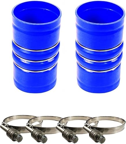 TORQUE Juego de 2 mangueras de silicona CAC de carga de aire de 3 12 "x 6 38" con abrazaderas de tensión constante, turbo de identificación de 3.5