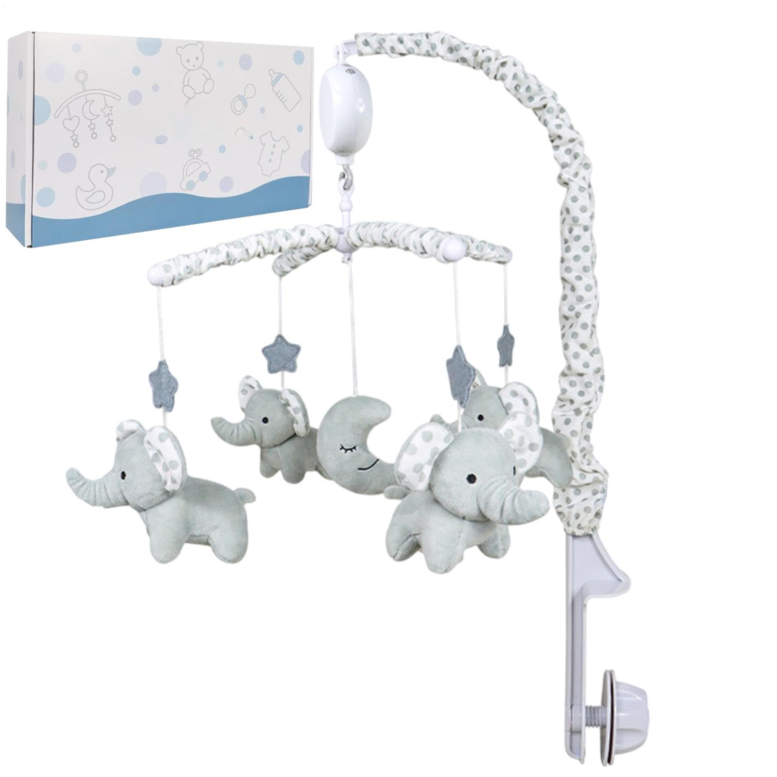 Mobile musical pour lit de bébé - Mobile musical en promotion | Jouet contrasté, décoration de chambre d'enfant avec animaux, boîte à musique, pour garçons