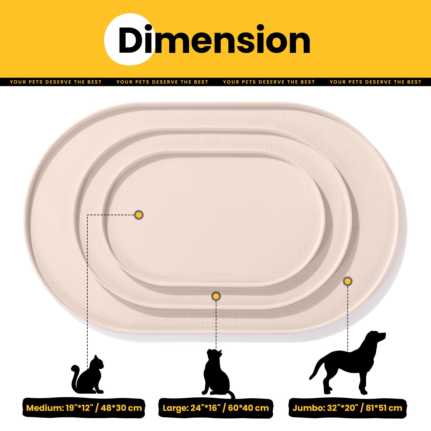 Napfunterlage Für Hunde - BPA-freie Silikonmatte Mit Rand Für Futter- & Wassernäpfe
