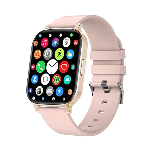 Smartwatch Mujer Reloj Inteligente Hombre con Llamadas y Whatsapp 1,83'' Reloj Deportivo Digital Pulsera Actividad para Android iPhone (Dorado)