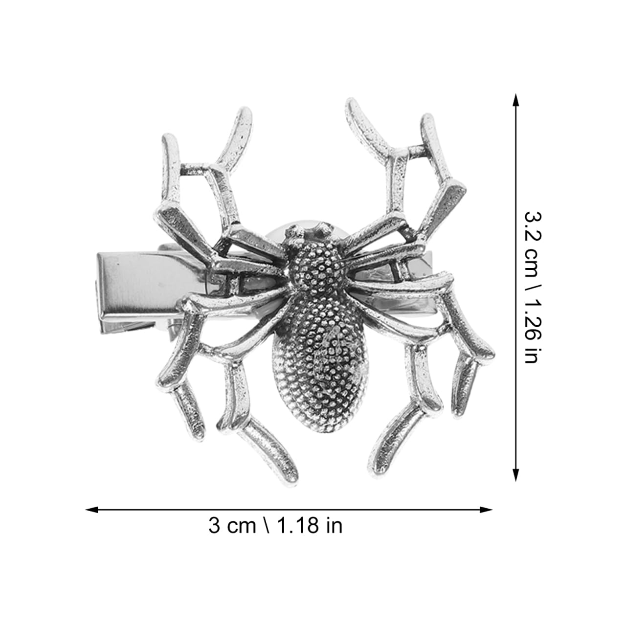Minkissy 2 Pcs Dark Spider Hair Clip Mini Spider Hair Clip Silver for Women and Kids, Rhinestone Barrettes, Halloween Hairpin - Image 2