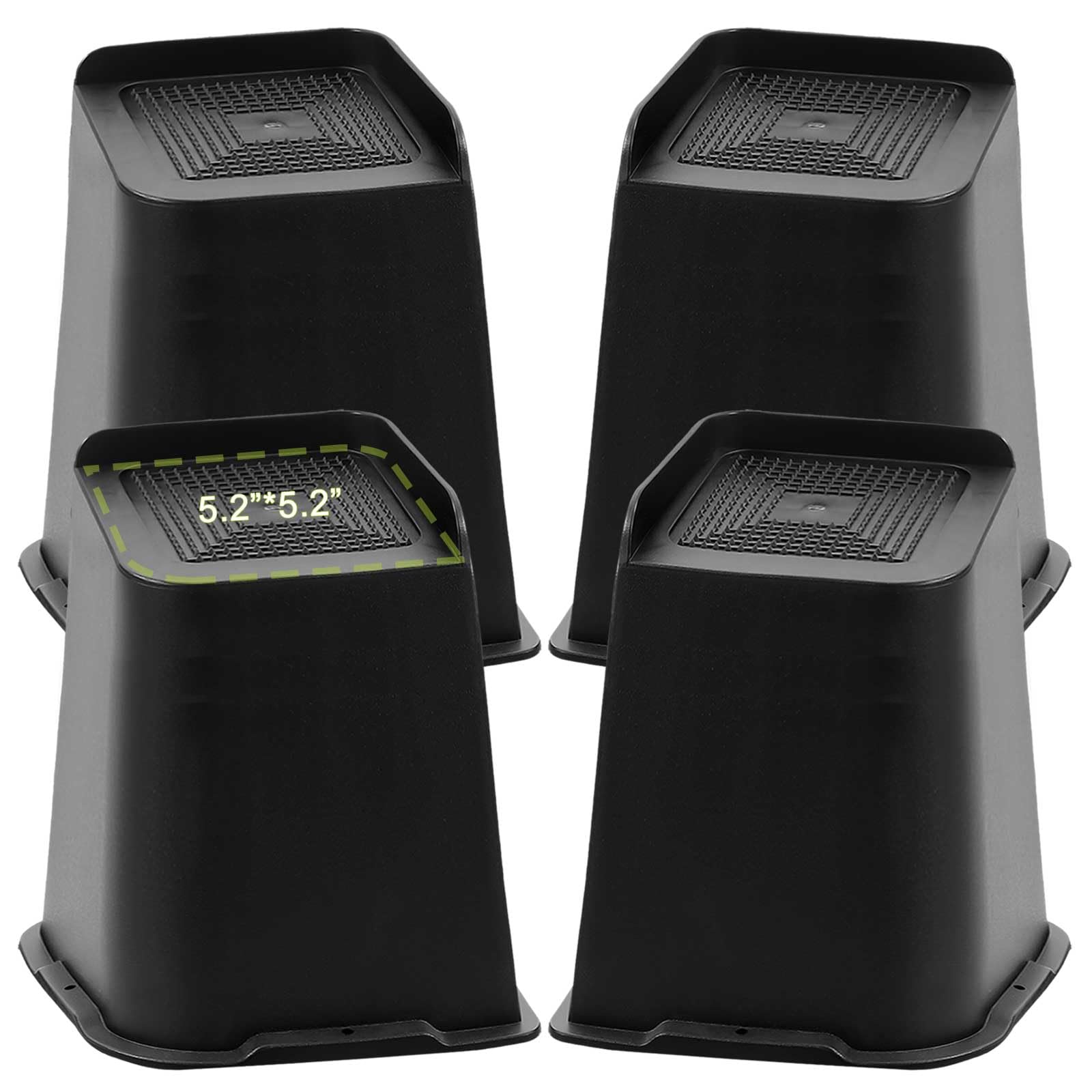 Yookwutar Bed Risers 2 inch, 3 inch, 4 inch, 6 inch, 8 inch Heavy Duty, Oversized Furniture Riser for Couch Sofa Table Chair Leg Frame Dorm, Support