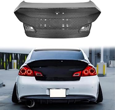 Rear Trunk Lid For Infiniti G3708-13 Q40 G3507-08 Sedan Honeycomb Carbon W/Camera Hole