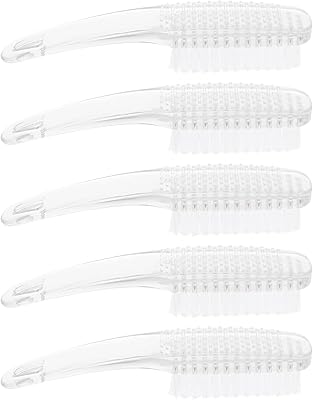SHERCHPRY Nail Brush Nail Brush Cleaning Nail Brushes, 5Pcs Nail Brush Cleaners with Handle, Nail Brushes, Manicure Cleaning Brushes for Toes and Nails Nail Scrub Brush Nail Brushes