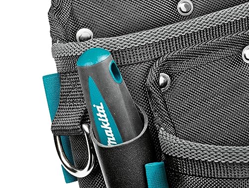Makita E-15198 2-Fächer-Werkzeugtasche, für die Befestigung am Gürtel, Werkzeugtasche mit vielen Verstaumöglichkeiten, 260 x 145 x 270 mm (LxBxH)