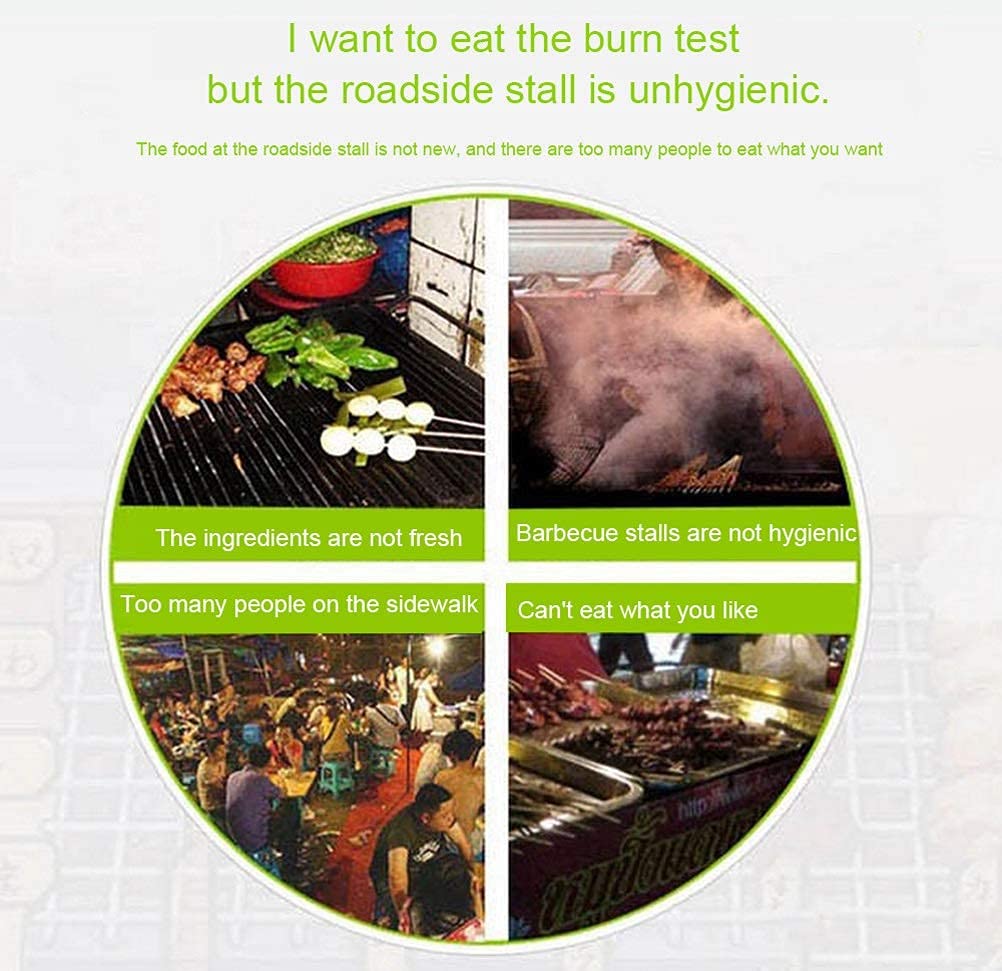 Supporto per barbecue, Supporto for barbecue pieghevole for esterno Griglia inceneritore BBQ Fornello a carbone Strumento for picnic da campeggio con superficie antiaderente in acciaio inossidabile